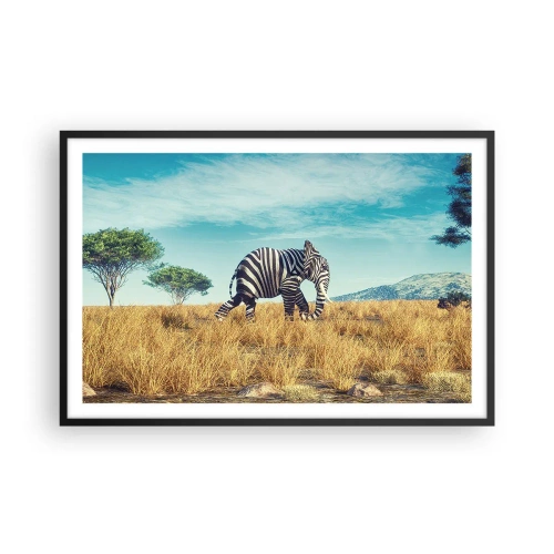 Affisch i svart ram - Grått är ute - 91x61 cm