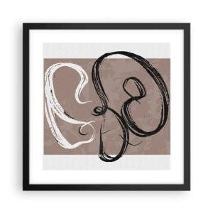 Affisch i svart ram - Komposition - sökande efter fullständighet - 40x40 cm