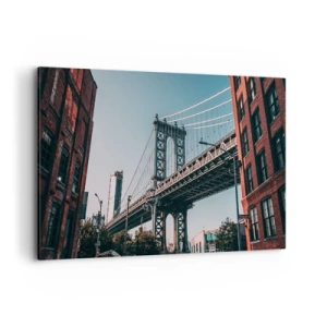 Canvastavla - Bild på duk - Över stadens vågor - 120x80 cm