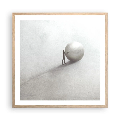Affisch i ram av ljusek - Livets spel - 60x60 cm