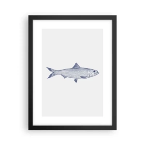 Affisch i svart ram - Hälsningar från de nordliga haven - 30x40 cm