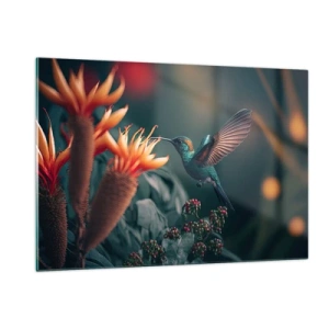 Glastavla - Bild på glas - Ett verkligt färgglatt liv - 120x80 cm
