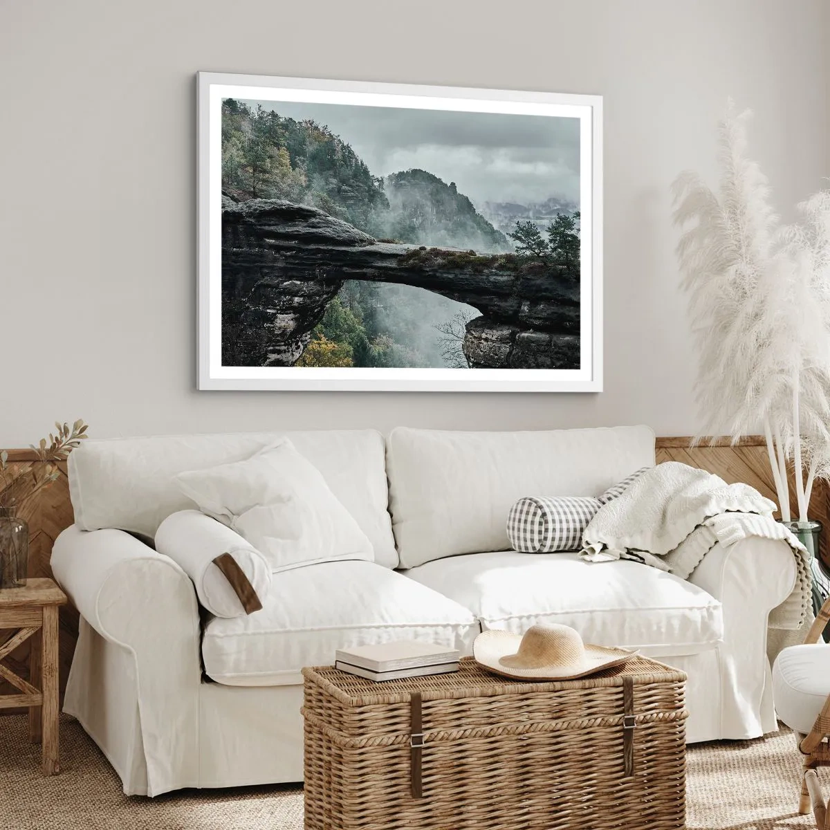 Affisch i vit ram - Äventyret är på väg att börja - 100x70 cm