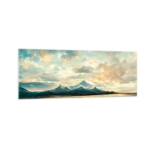Glastavla - Bild på glas - Under himlens skydd - 140x50 cm