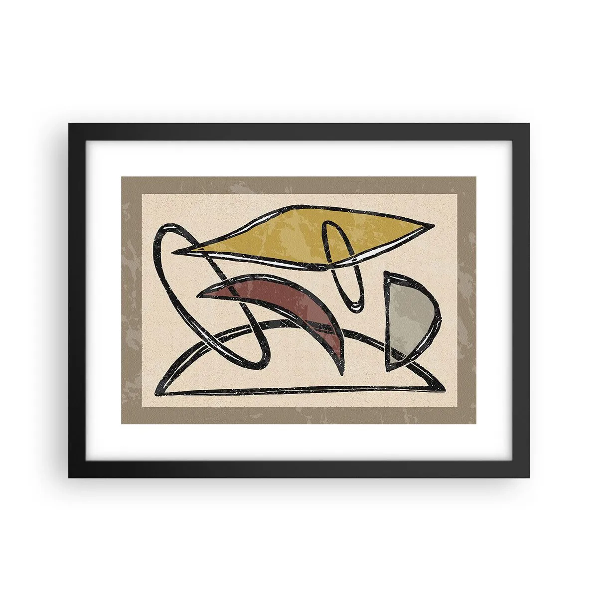 Affisch i svart ram - Vertikaler och nivåer - 40x30 cm