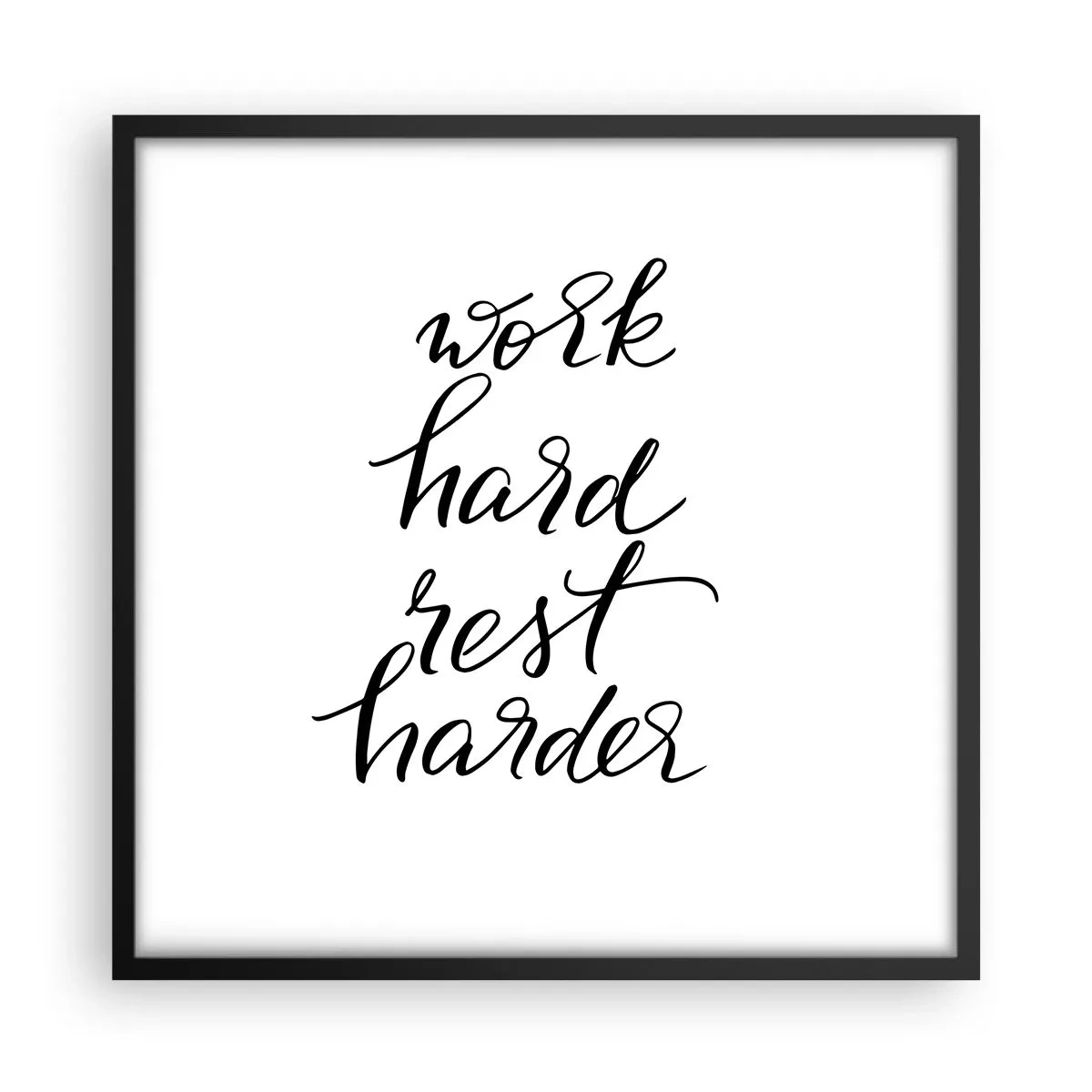 Affisch i svart ram - Livsbalans - 50x50 cm