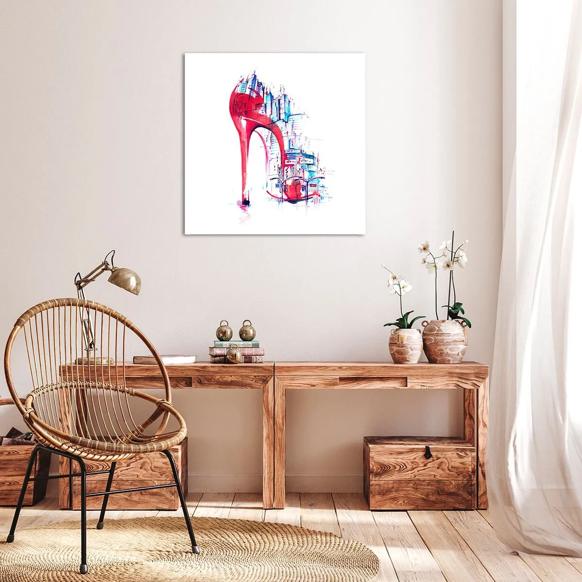 Canvastavla - Bild på duk - Storstadselegant - 60x60 cm