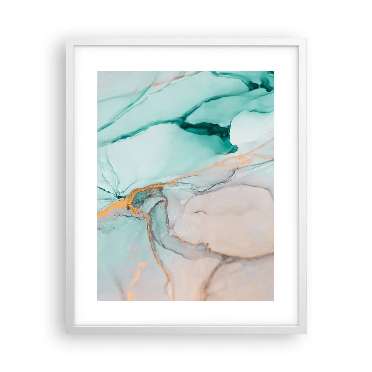 Affisch i vit ram - Formernas och färgernas dans - 40x50 cm