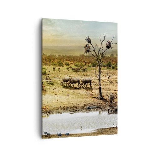 Canvastavla - Bild på duk - "Det mynnade en flod från Eden…" - 50x70 cm