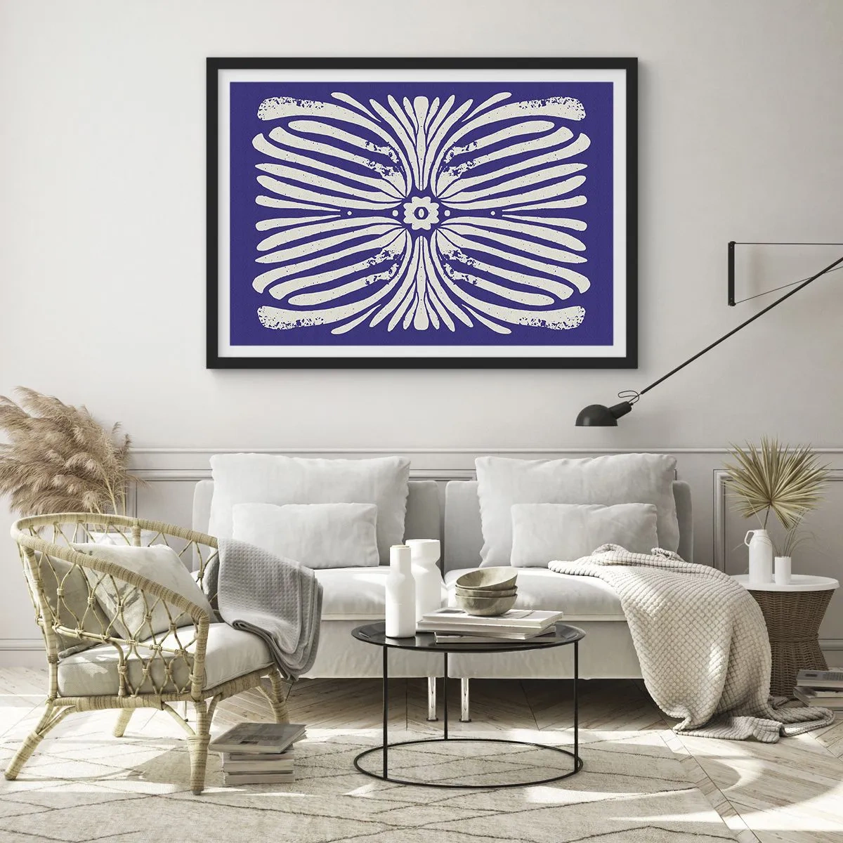 Affisch i svart ram - Etnisk inspiration - 70x50 cm