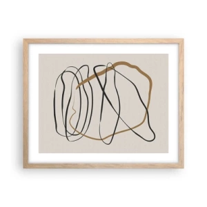 Affisch i ram av ljusek - Komposition: besittande dans - 50x40 cm