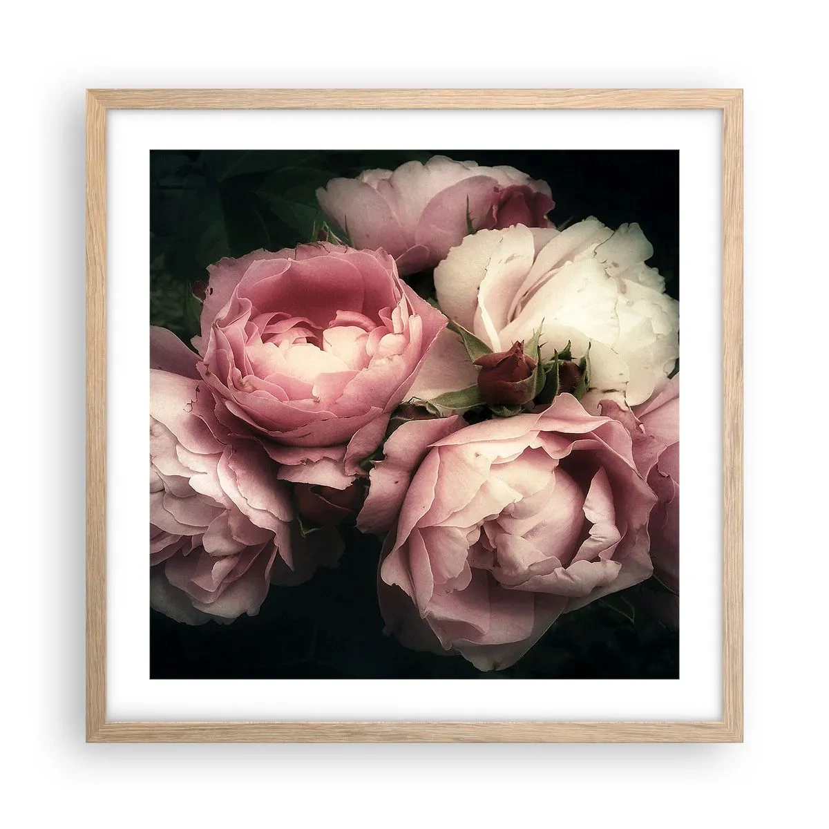 Affisch i ram av ljusek - Belle epoque charm - 50x50 cm