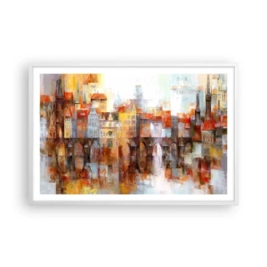 Affisch i vit ram - Vackert under bron - 91x61 cm