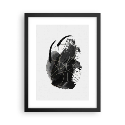 Affisch i svart ram - Uppkommen ur svärta - 30x40 cm