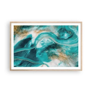 Affisch i ram av ljusek - Guldflod - 91x61 cm