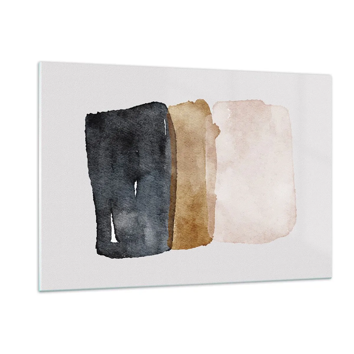 Glastavla - Bild på glas - Komposition av jordens färger - 120x80 cm