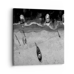 Canvastavla - Bild på duk - Fortfarande på stranden... - 30x30 cm