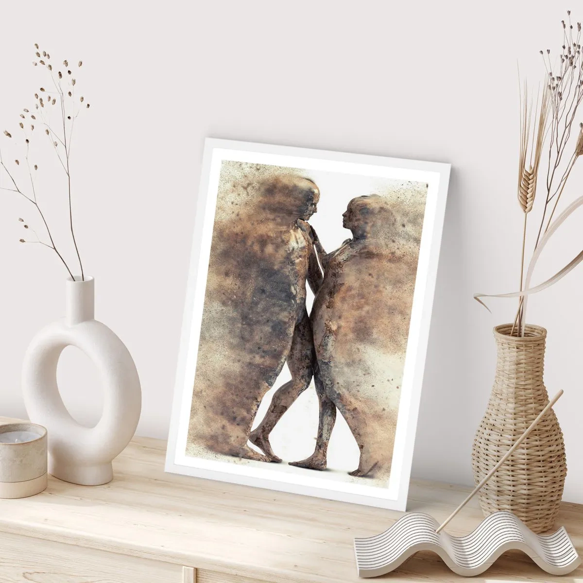 Affisch i vit ram - Uppstådda ur aska för att älska - 30x40 cm