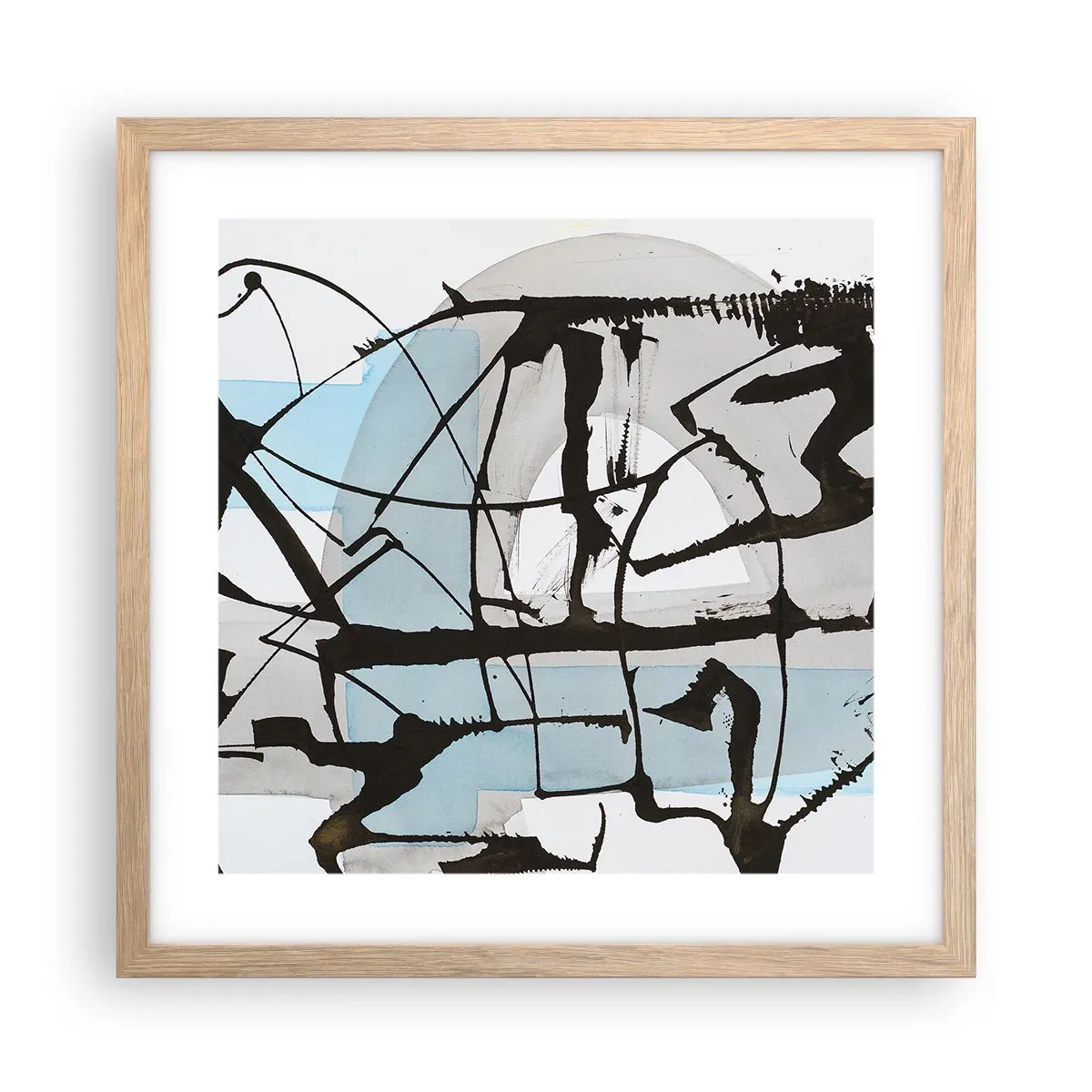 Affisch i ram av ljusek - Blått trots allt - 40x40 cm