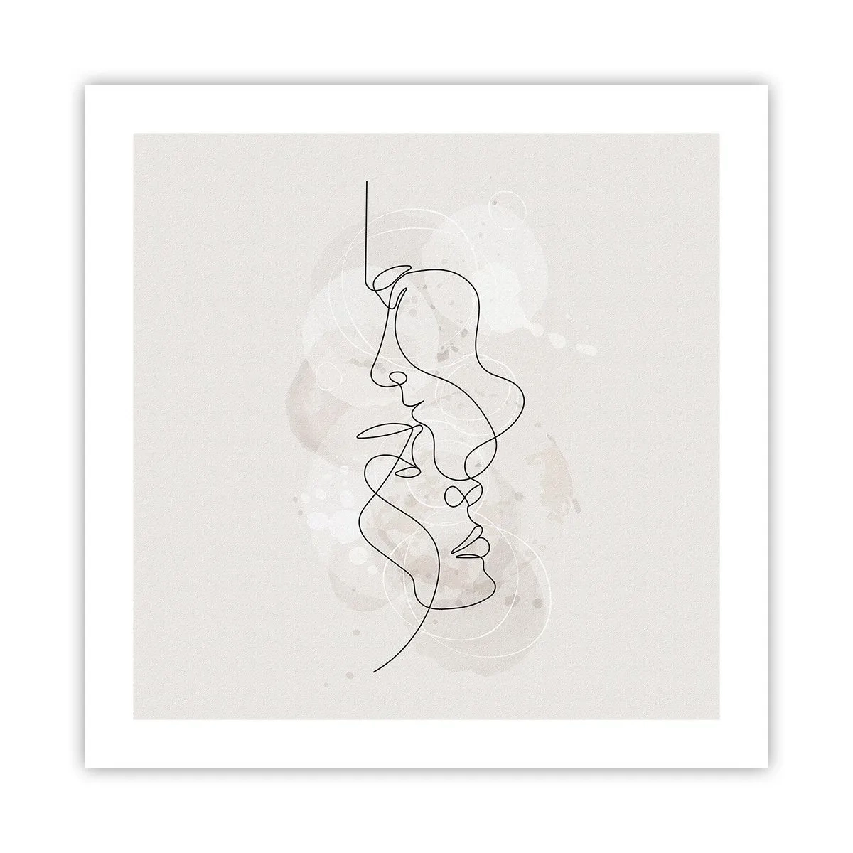 Affisch - Tilltrasslade i famn - 50x50 cm