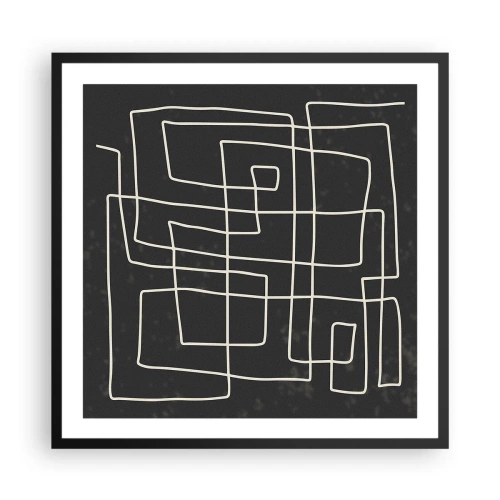 Affisch i svart ram - Inte så enkelt - 60x60 cm