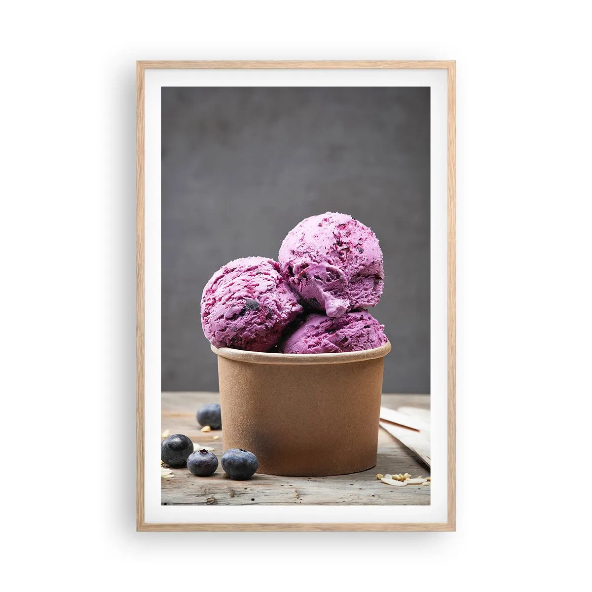 Affisch i ram av ljusek - Sötma och svalka - 61x91 cm