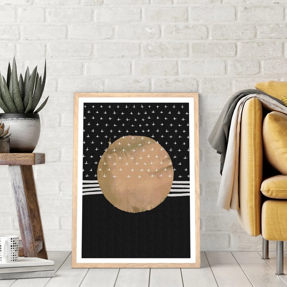 Affisch i ram av ljusek - Komposition: galaxens flagga - 40x50 cm