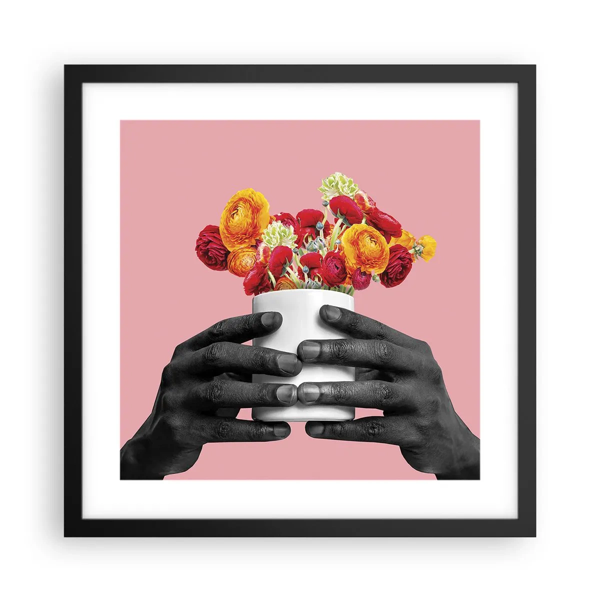 Affisch i svart ram - Livets apoteos - 40x40 cm