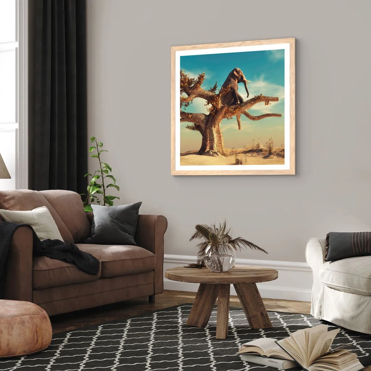 Affisch i ram av ljusek - Ny synvinkel - 60x60 cm