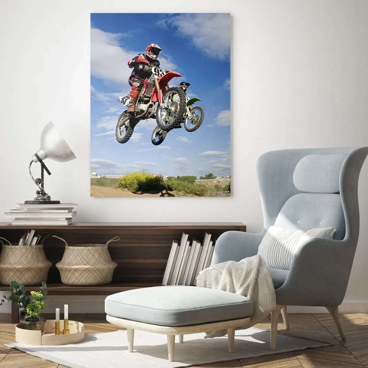 Glastavla - Bild på glas - Himmelsteg - 50x70 cm