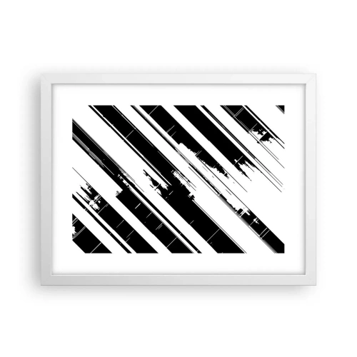Affisch i vit ram - Intensiv och dynamisk komposition - 40x30 cm