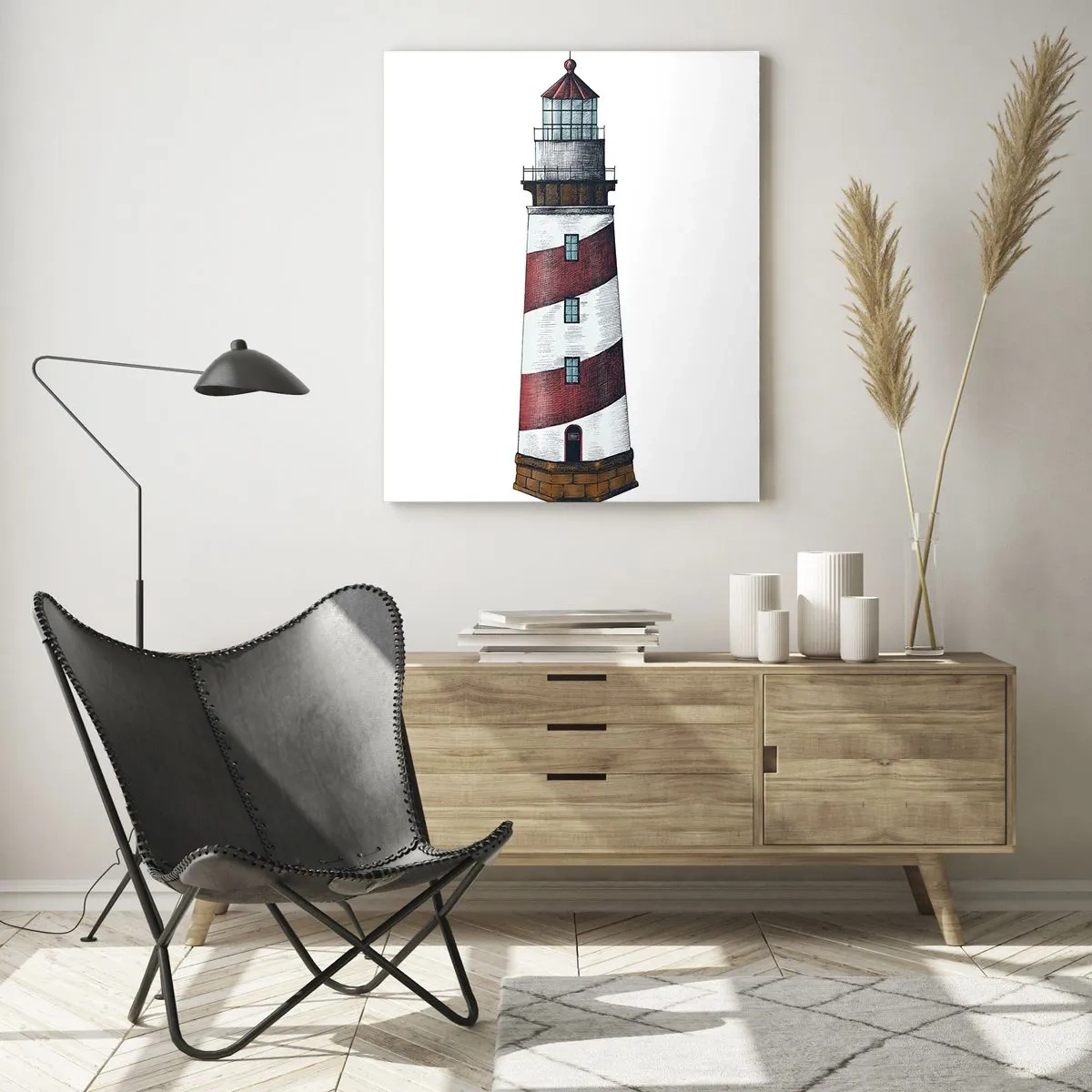 Glastavla - Bild på glas - Alltid på sin vakt - 80x120 cm