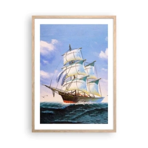 Affisch i ram av ljusek - Stolt med vinden - 50x70 cm