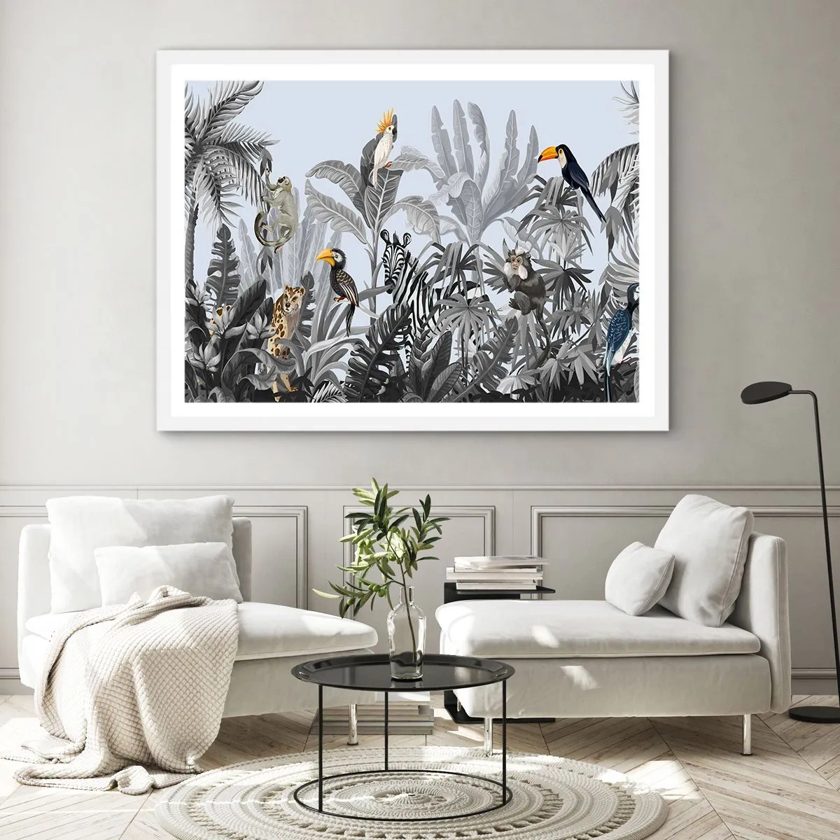 Affisch i vit ram - Afrikansk saga - 40x30 cm
