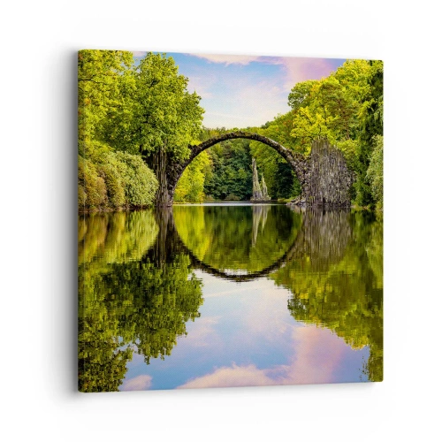 Canvastavla - Bild på duk - På skarven mellan två världar - 30x30 cm