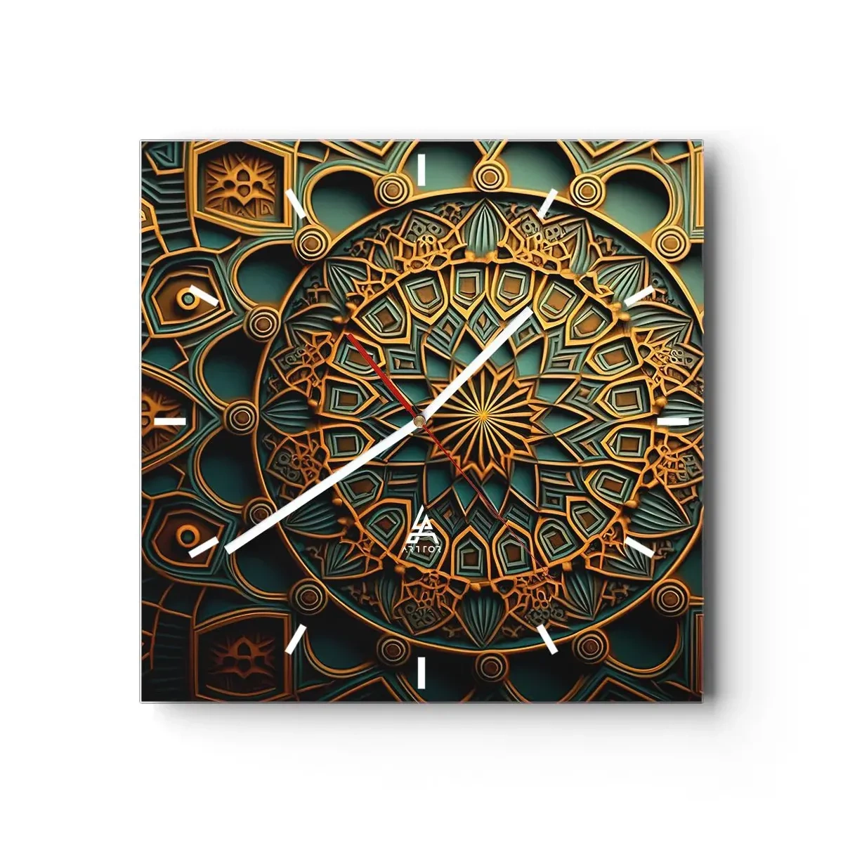 Väggklocka - Klocka på glas - I ett arabiskt klimat - 30x30 cm