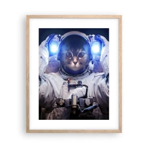 Affisch i ram av ljusek - Houston, ni har problem - 40x50 cm