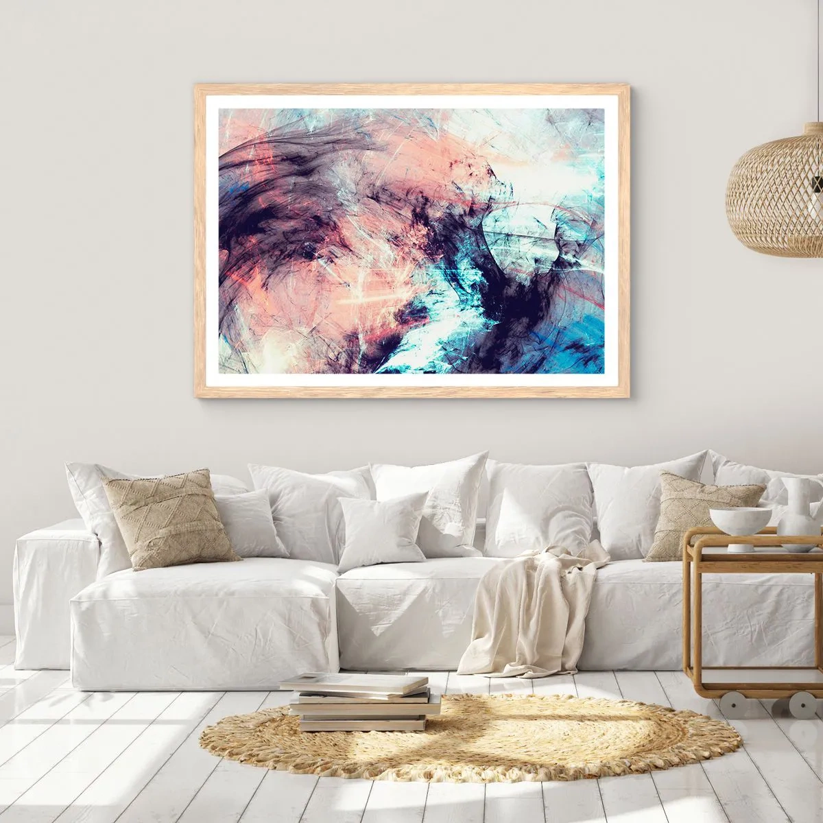 Affisch i ram av ljusek - Känn vinden - 50x40 cm