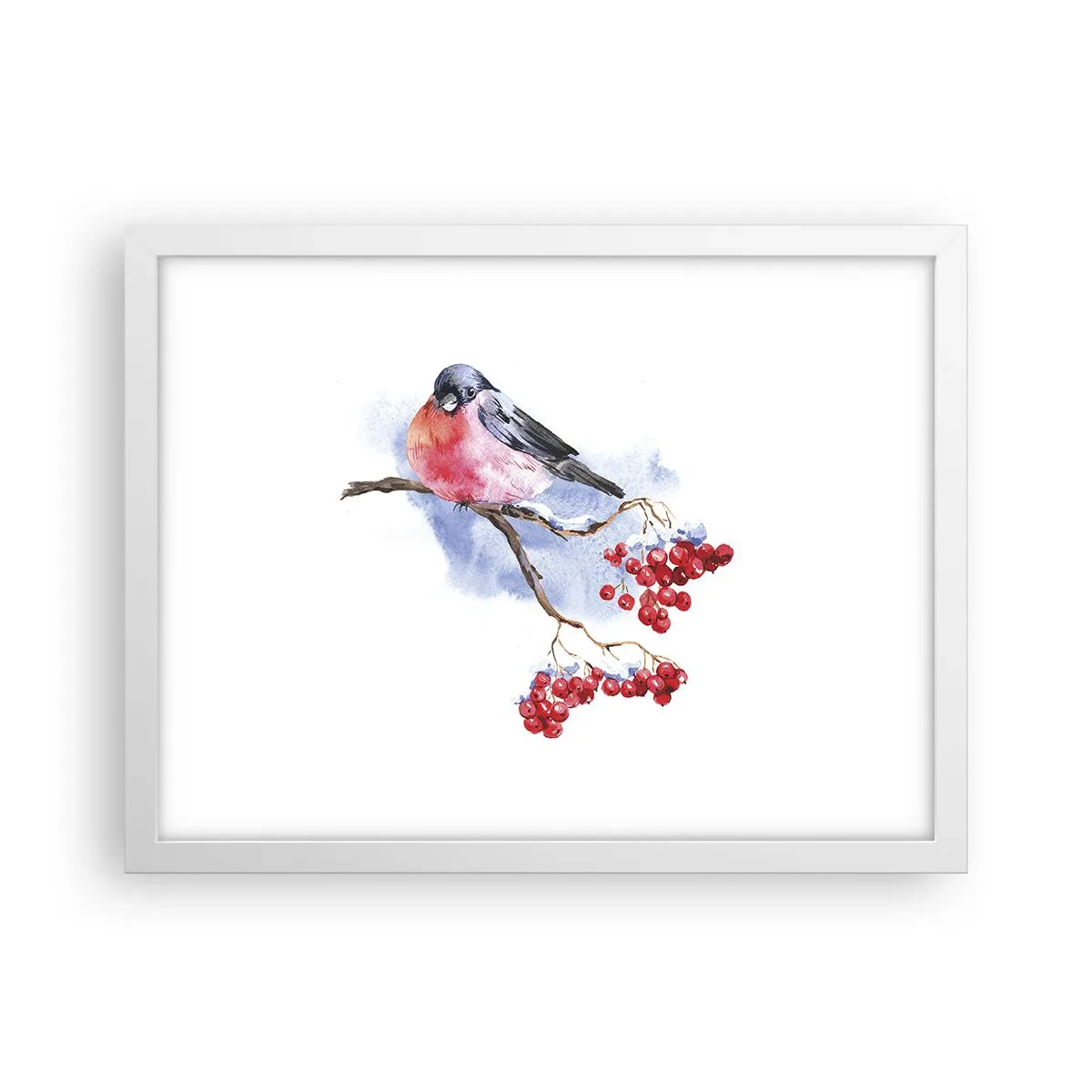 Affisch i vit ram - Vinter i färger - 40x30 cm