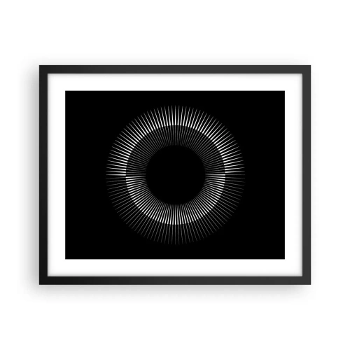 Affisch i svart ram - Svart sol - 50x40 cm