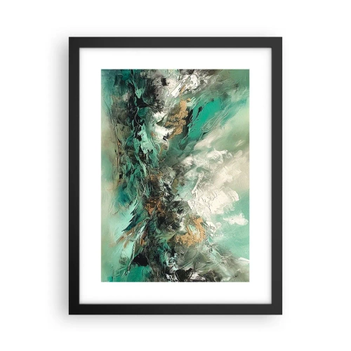 Affisch i svart ram - Smaragdsvart bränna - 30x40 cm