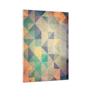 Glastavla - Bild på glas - Trianglarnas republik - 50x70 cm
