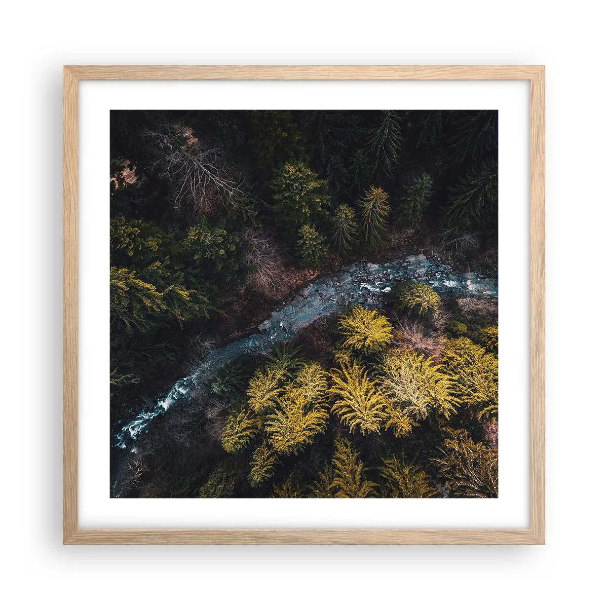 Affisch i ram av ljusek - Snabbt, allt snabbare - 50x50 cm