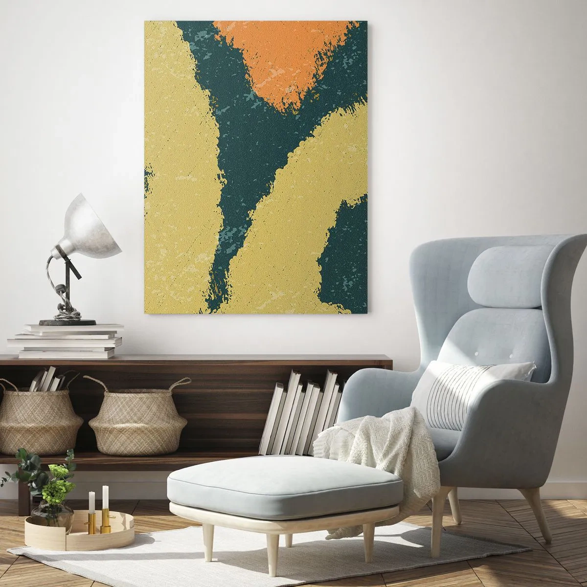Glastavla - Bild på glas - Abstraktion - i slow motion - 50x70 cm