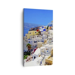 Canvastavla - Bild på duk - En dröm om grekisk sommar - 45x80 cm