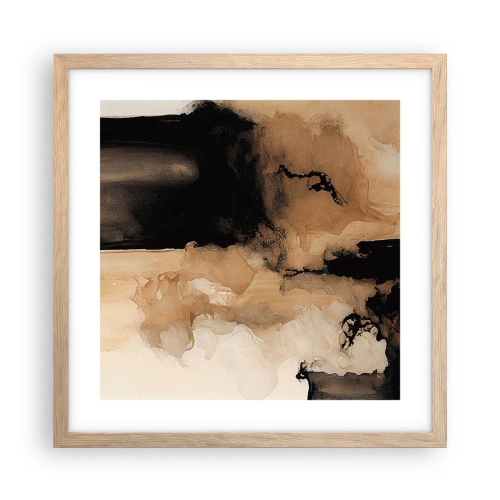 Affisch i ram av ljusek - Intrigerande abstraktion - 40x40 cm