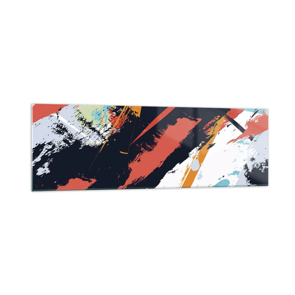 Glastavla - Bild på glas - Dynamisk komposition - 160x50 cm
