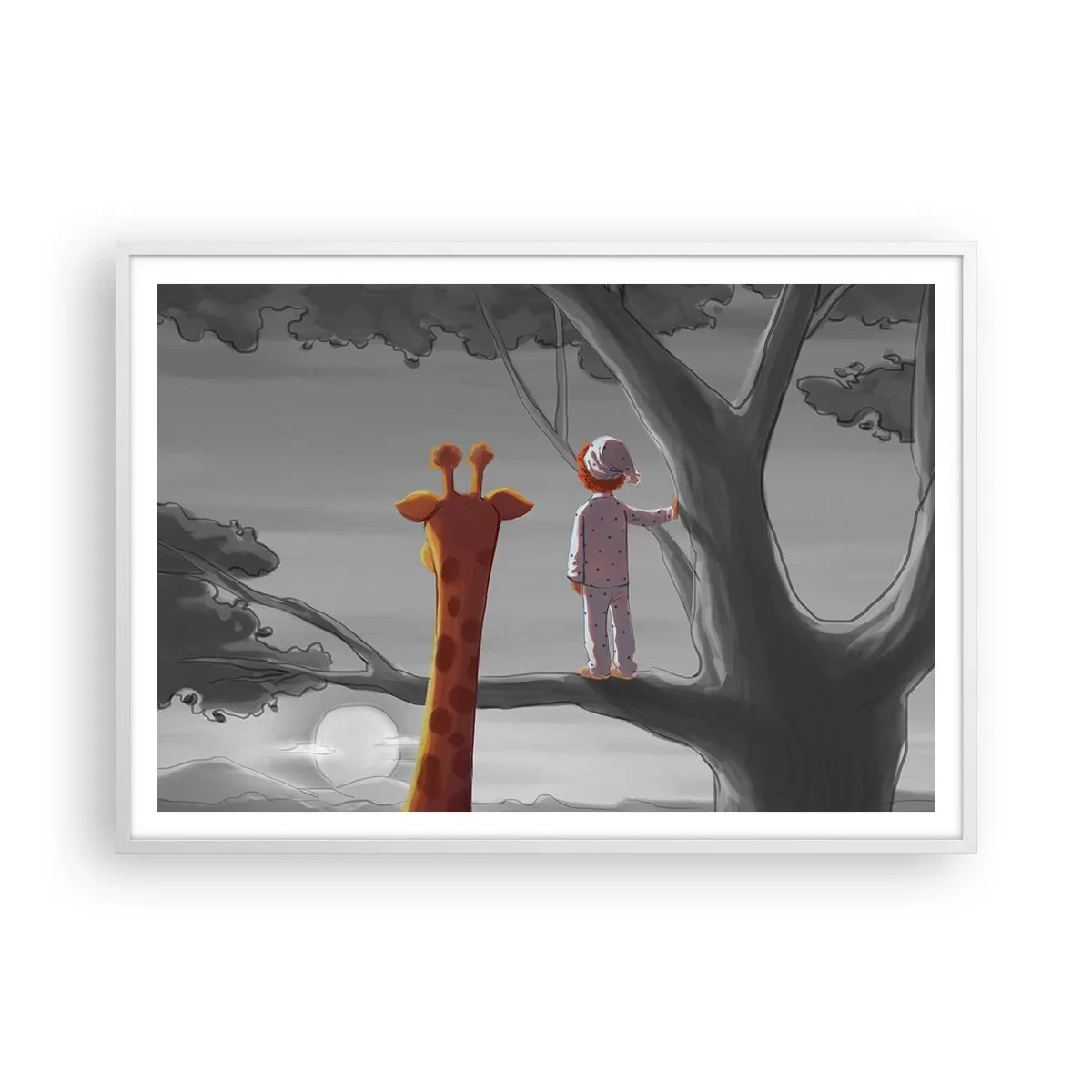 Affisch i vit ram - Det händer på riktigt - 100x70 cm