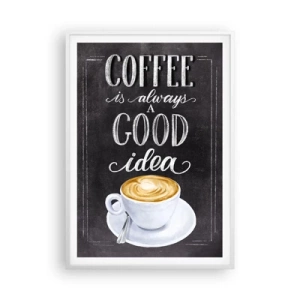 Affisch i vit ram - Of course! - 70x100 cm