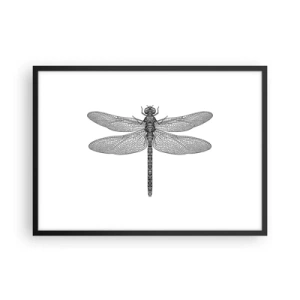 Affisch i svart ram - Precision i naturen - 70x50 cm